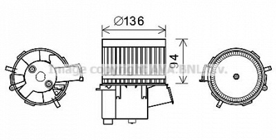 AVA QUALITY COOLING ft8435 -  Электродвигатель, вентиляция салона